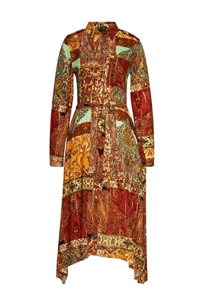 Desigual Rochie Desigual, Multicolor, cu insertii aurii, 20WWVW03