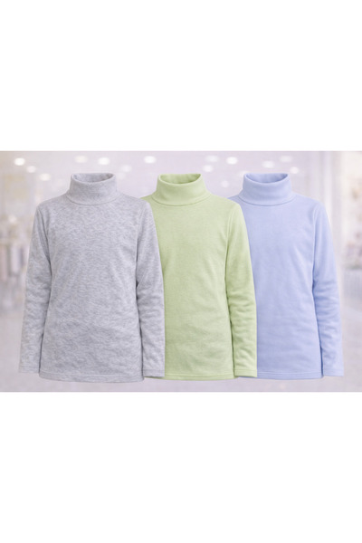 canmana kids&baby Turtleneck Cotton Stretch Fabric Long Sleeve 3-Piece Sweats...