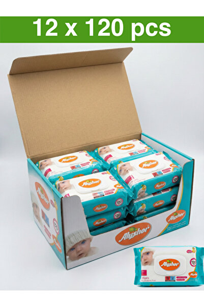 Alyshor SET 12 x Baby Soft SuperSoft Wet Wipes – 120 pieces/pack