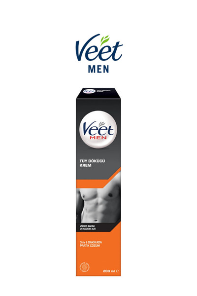 Veet Men Erkekler İçin Tüy Dökücü Krem Normal Ciltlere Uygun Hızlı Etkili 200 ml