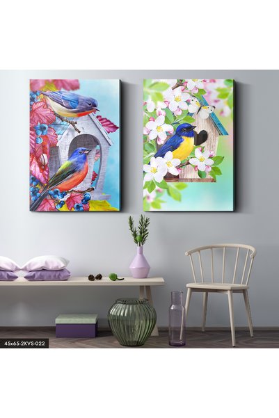 Evinemoda Birds 2 Piece Canvas - Canvas Painting