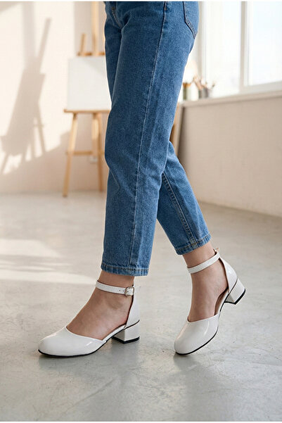 Cappale Pantofi albi de seară cu toc pentru copii