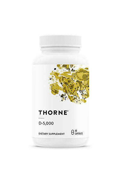 Thorne Vitamin D-5,000, 60 Capsules, Support Healthy Brain Function, Promote ...