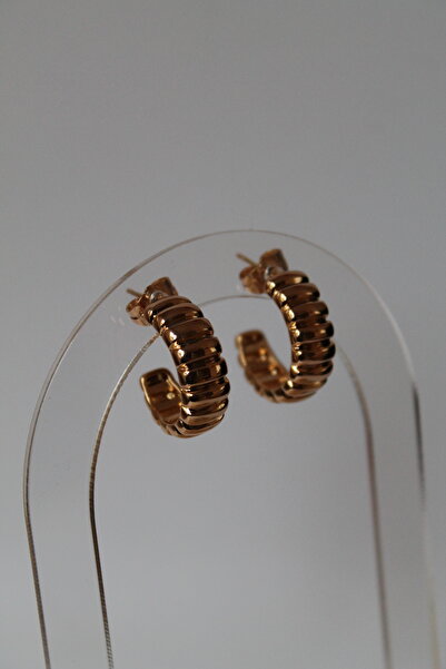 Luvix Design Gold Domed Hoop Earrings