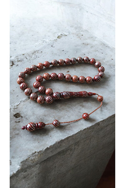 İnan Tesbih Special Intensive Silver Inlaid Çeşm-I Bulbul Kuka Prayer Beads