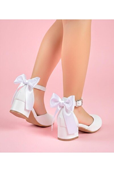 Surpie Çocuk Topuklu Ayakkabı, Kısa Topuklu Çocuk Fiyonklu Topuklu Ayakkabı, ...