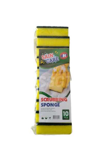 Generic Scrubbing Yellow Sponge Sain Care (10 Pieces)