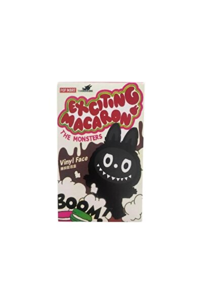 OEM Jucărie de pluș Labubu Macaron, 17 cm, Negru, Ediție Specială