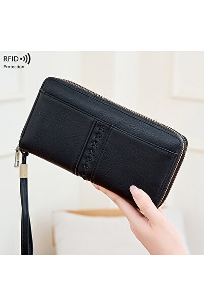 rinkadoll Leather-Look Women's Handheld Portfolio Bag with Wrist Strap, Bohem...