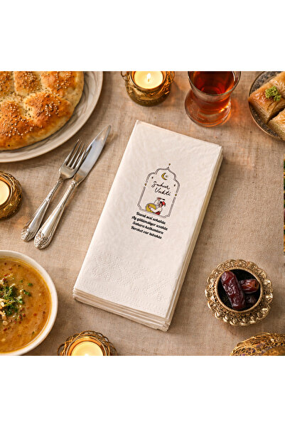 Kidzia Ramazan Desenli Baskılı Peçete | Sahur Vakti Yazılı Davulcu Motifli | ...