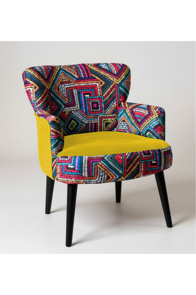 WATERYBROOK Dijital Baskılı Kumaş - Babyface Kumaş - Tekli Berjer Koltuk - Si...