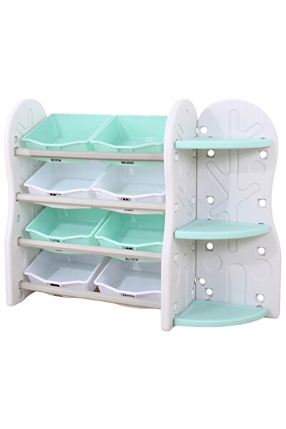 LITTLE ANGEL منظم تخزين الألعاب مع رف جانبي