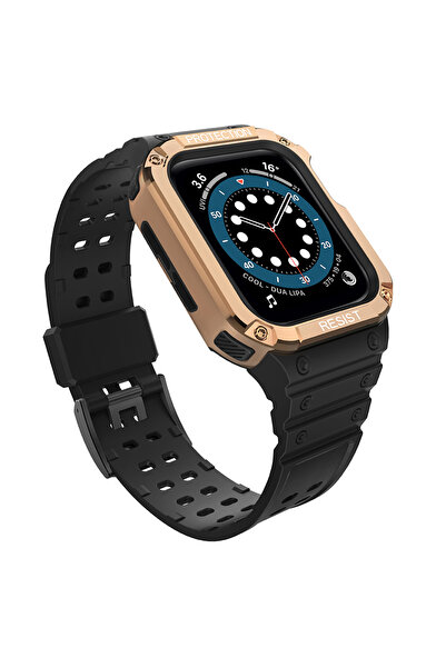 OEM Armored Strap Band compatible with Apple Watch 38-41mm Black/Brown