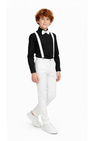 Kuraff Giyim Boy's Special Day Show Suit (Shirt-Trunks-Bow Tie Suit)
