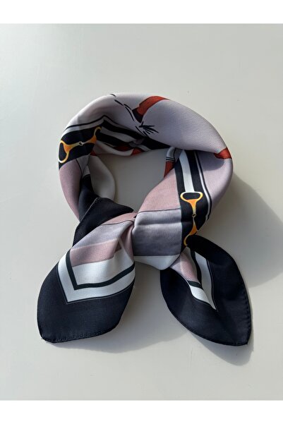 who knows ¿ Patterned Colorful Scarf Bandana 50X50Cm Women's Clothing Accessory