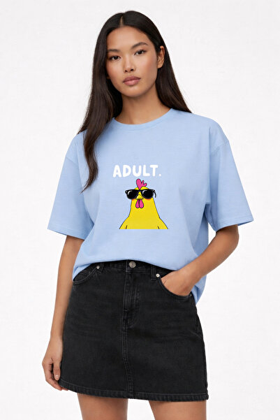 LORVEX Odrasli petao Štampano Oversize kroj Pamuk lu Unisex majica - T-shirt