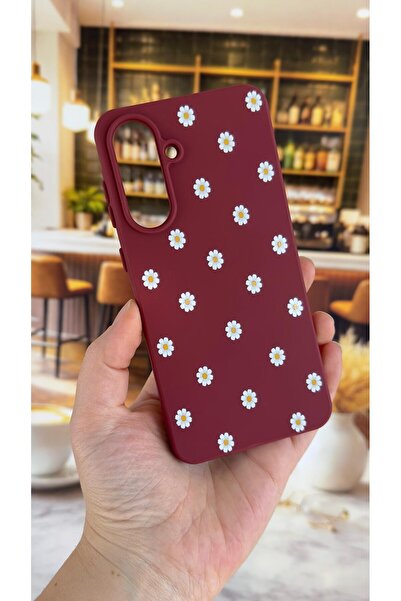 Vip Case Samsung Galaxy A26 Compatible White Daisy Patterned Silicone Shock-A...