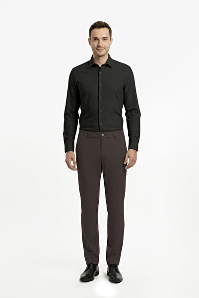 goffra Erkek North Esnek Relaxed Beli Lastikli Jogger Pantolon Kahverengi M70...