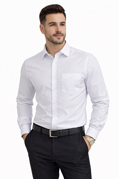 COLVIS MAN Klasik Uzun Kol Cepli Pamuklu Şamre Ofis Lik Hediye Kutulu Erkek G...