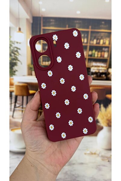 Vip Case Redmi 13C Compatible White Daisy Patterned Launch Soft Silicone Rubb...