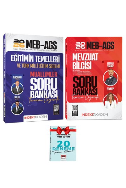 İndeks Akademi 2026 MEB-AGS Eğitimin Temelleri ve Türk Millî Eğitim Sistemi M...