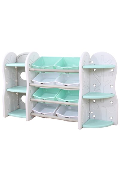 LITTLE ANGEL منظم تخزين ألعاب مزود بأرفف وصناديق متعددة