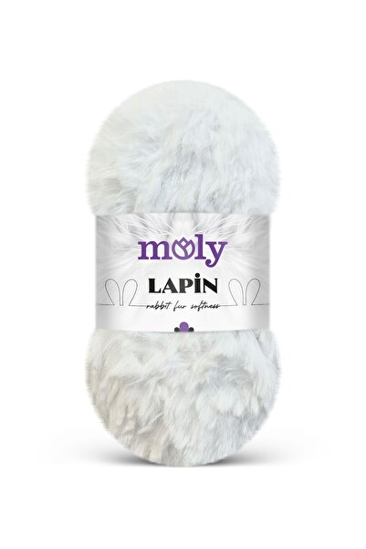 Moly Lapin Tavşan Tüyü Dokulu Peluş Örgü İpi 100gr - [Color No: S1]