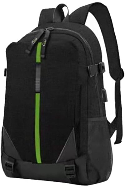 GOUİ حقيبة ظهر مزودة بمنفذ USB، سعة 20 لترًا، لون أسود
