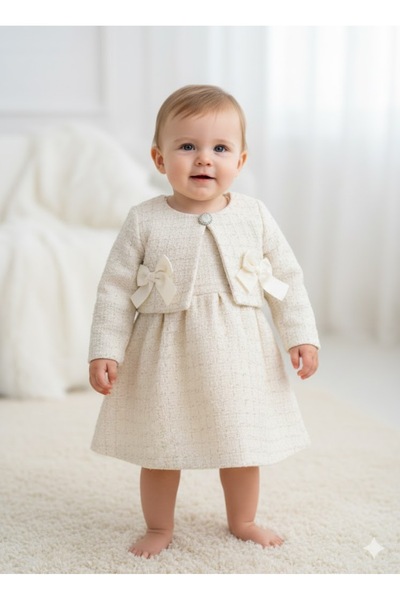 woorage cuties Cuties Woorage Kız Bebek Bolerolu Tüvit Elbise