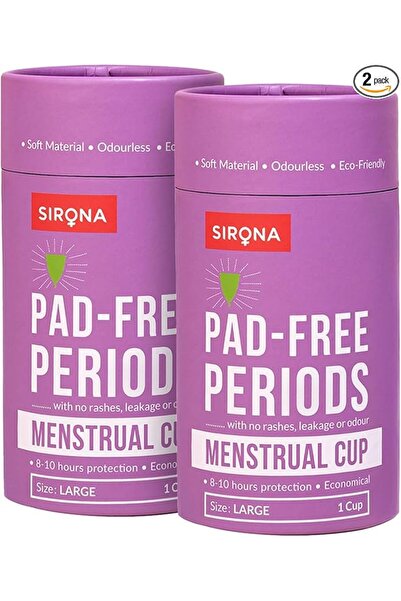 Sirona كوب حيض قابل لإعادة الاستخدام | سيليكون طبي | مانع للتسرب | حماية تدوم...
