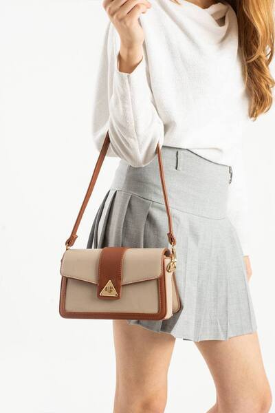 grand coco Geantă de mână și de umăr pentru femei, cu design elegant, bej mar...