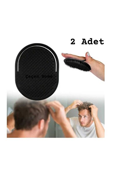 ÇEÇEN HOME 2 Adet Ele Geçmeli Saç Yıkama Kaşıma Tarağı Plastik Top Tarak Avuç...