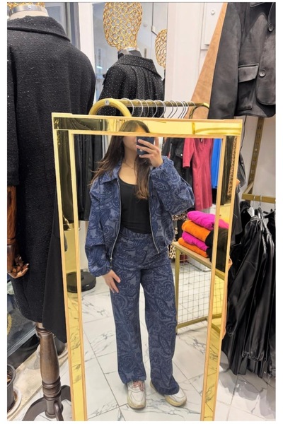 Butik Lacivert Gri Takım