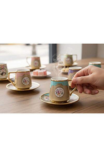 ACAR 6-Piece Porcelain Stellan Coffee Cup Set