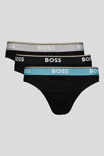 BOSS Logo Briefs Set - 3 Pairs, Black, XL
