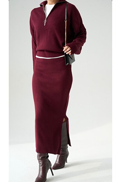 ALVWOMAN Sweater Skirt Knitwear Set