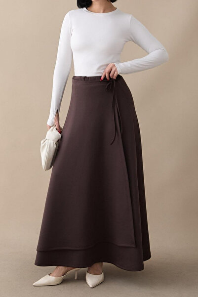 Asya Karen Nila Side Tie Scuba Skirt