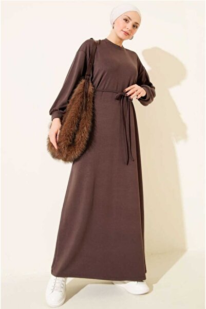 MODA MAÇKA PARK Silk Modal Fabric Plain Dress