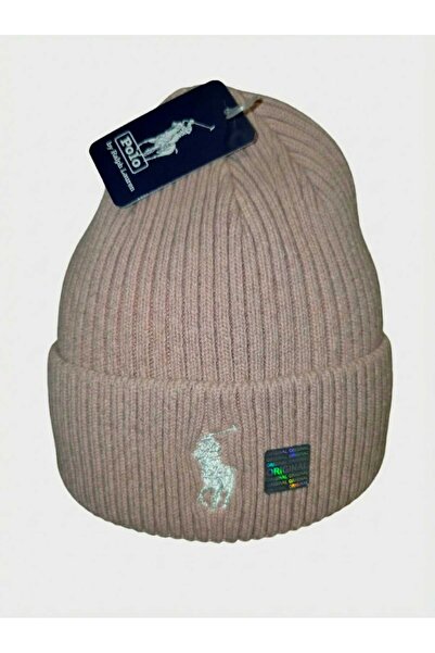 Polo Ralph Lauren Striped wool blend hat, Unisex, One Size, Pale pink