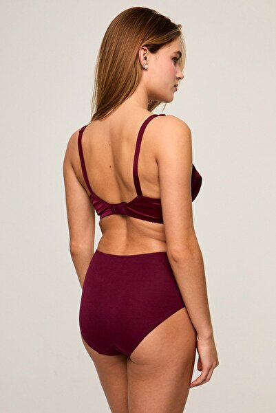 Kom Bordo Renk Barbara Balensiz Toparlayıcı Küçültücü sütyen