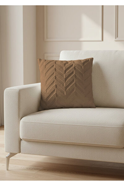 Sivalde Λούτρινο Διακοσμητικό Κάλυμμα Μαξιλαριού Καφέ, Διπλής Όψης, 43x43 cm,...