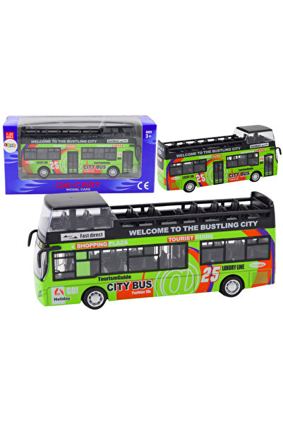LEAN Double-decker Tourist Coach with Opening Door, Green