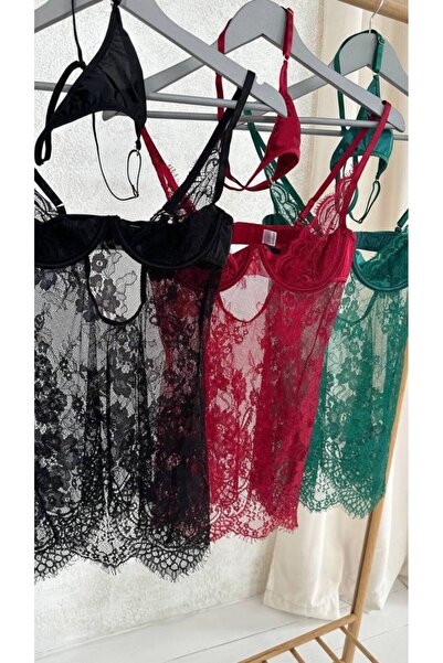 BONADEA.MK LUX, ÖZEL TASARIM, FRANSIZ DANTELLİ GECELİK