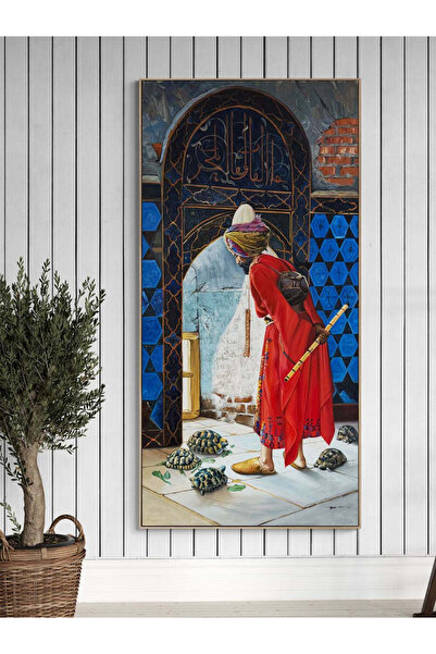Simurg Sanatevi Kaplumbağa Terbiyecisi Hatırası Yağlı Boya Tablosu