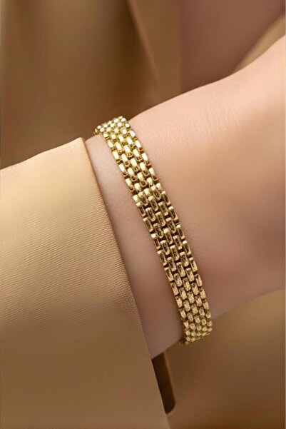 Valmont Accessories 14K Altın Renkli Jübile Bilezik Kadın Bileklik 17,5 cm + ...