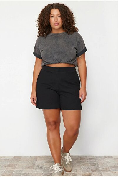 Zeromiss Black Classic Shorts Steel Knitted Without Pockets