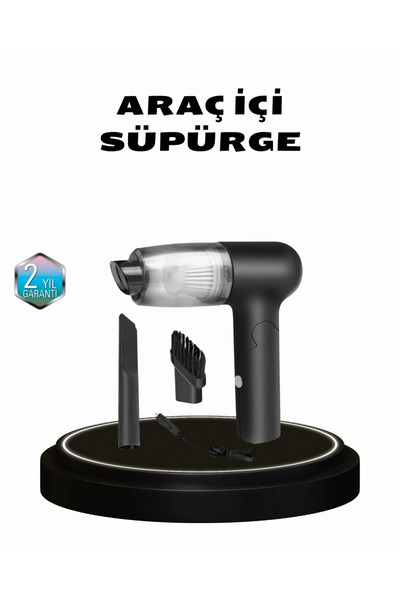 Epilons مكنسة كهربائية محمولة للسيارة – مقبض قابل للطي، فلتر قابل للتنظيف، مح...