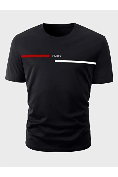 my feminen باريس مطبوعة تي شيرت كبير الحجم