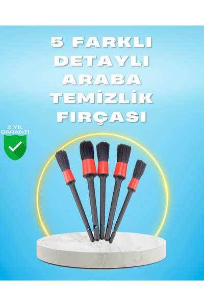 Epilons مجموعة من 5 فرش تنظيف للسيارات - تنظيف عميق مع فرش بأحجام مختلفة ZENV...