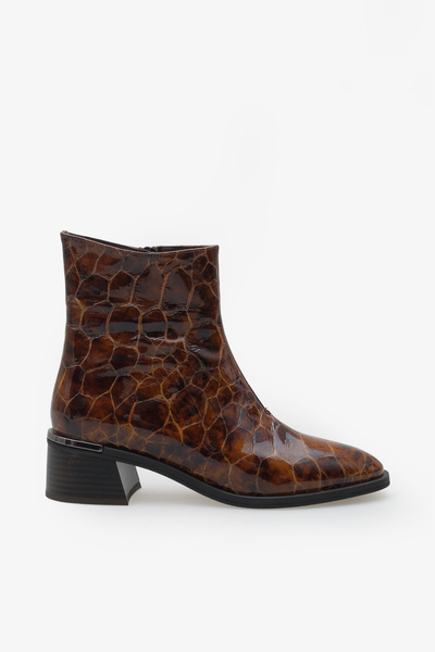 İNNABUTİKK Botine Floris din piele naturală pentru femei, cu model crocodil -...